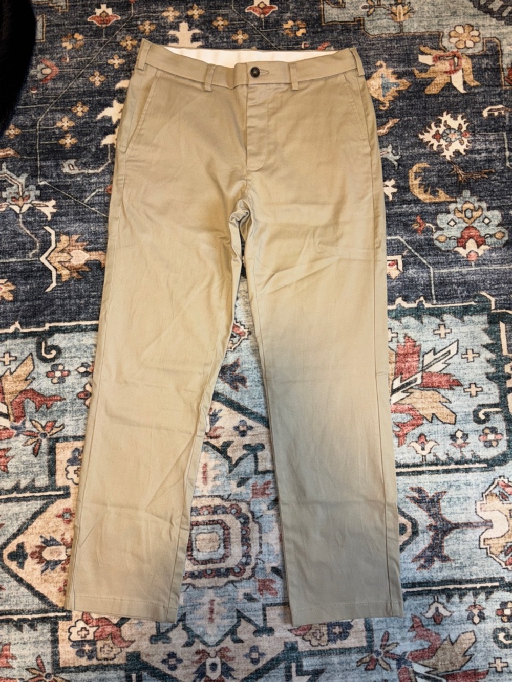 George Men's Straight Khaki Chino Pants